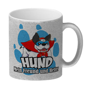 Kaffeebecher mit Superhelden - Dogge - Hund mein Freund und Helfer