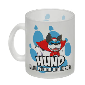 Kaffeebecher mit Superhelden - Dogge - Hund mein Freund und Helfer