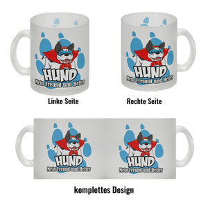 Kaffeebecher mit Superhelden - Dogge - Hund mein Freund und Helfer