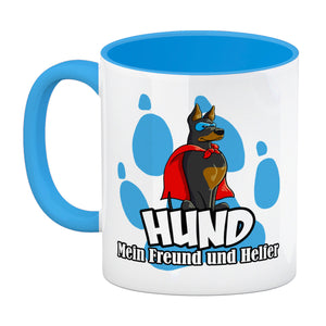Kaffeebecher mit Superhelden - Dobermann - Hund mein Freund und Helfer