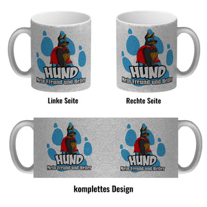 Kaffeebecher mit Superhelden - Dobermann - Hund mein Freund und Helfer