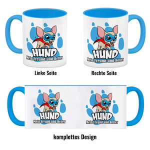 Kaffeebecher mit Superhelden - Chihuahua - Hund mein Freund und Helfer