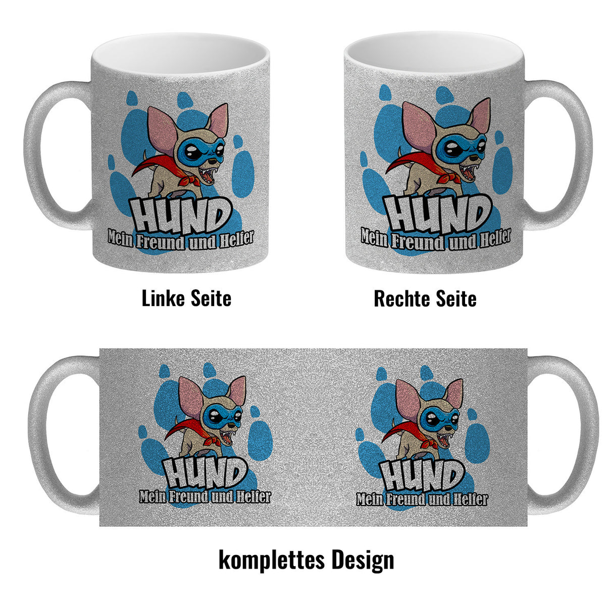 Kaffeebecher mit Superhelden - Chihuahua - Hund mein Freund und Helfer