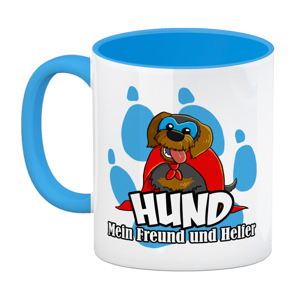 Kaffeebecher mit Superhelden - Dackel - Hund mein Freund und Helfer