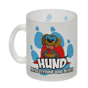 Kaffeebecher mit Superhelden - Dackel - Hund mein Freund und Helfer