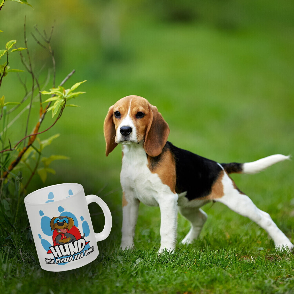 Kaffeebecher mit Superhelden - Dackel - Hund mein Freund und Helfer