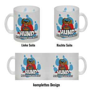Kaffeebecher mit Superhelden - Dackel - Hund mein Freund und Helfer