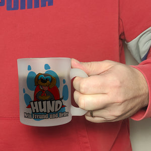 Kaffeebecher mit Superhelden - Dackel - Hund mein Freund und Helfer
