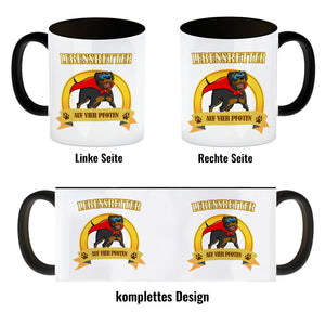Kaffeebecher mit Superheld - Rottweiler - Lebensretter auf vier Pfoten