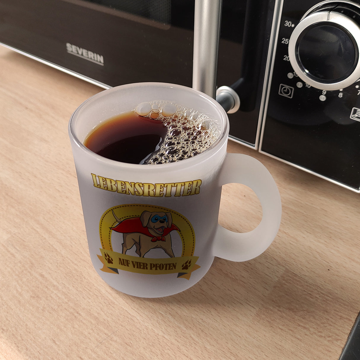 Kaffeebecher mit Superheld - Labrador - Lebensretter auf vier Pfoten