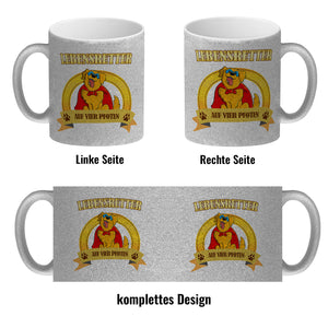 Kaffeebecher mit Superheld - Golden Retriever - Lebensretter auf vier Pfoten