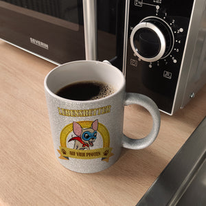 Kaffeebecher mit Superheld - Chihuahua - Lebensretter auf vier Pfoten