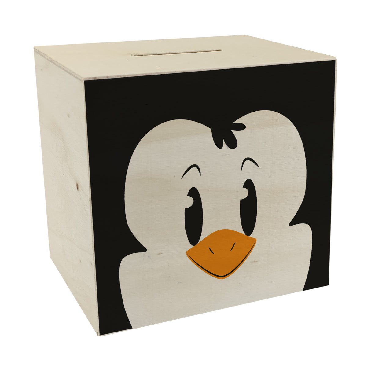 Spardose aus Keramik mit niedlichem Pinguin-Gesicht - für kleine Kinder