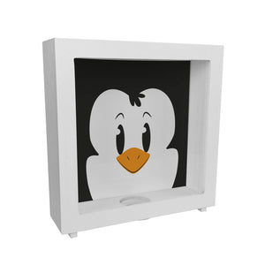 Spardose aus Keramik mit niedlichem Pinguin-Gesicht - für kleine Kinder