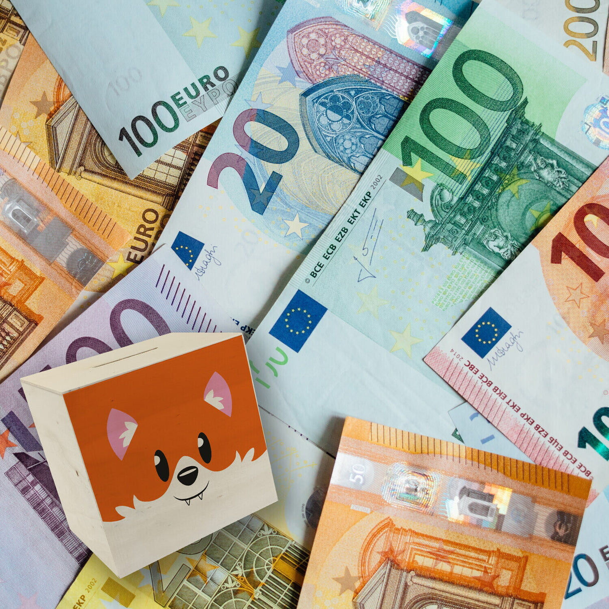 Spardose aus Keramik mit niedlichem Fuchs-Gesicht - für kleine Kinder