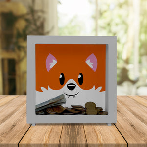 Spardose aus Keramik mit niedlichem Fuchs-Gesicht - für kleine Kinder