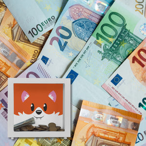 Spardose aus Keramik mit niedlichem Fuchs-Gesicht - für kleine Kinder