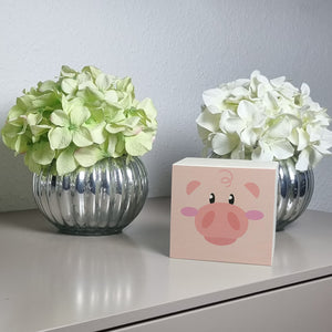 Spardose aus Keramik mit niedlichem Schweine-Gesicht - für kleine Kinder