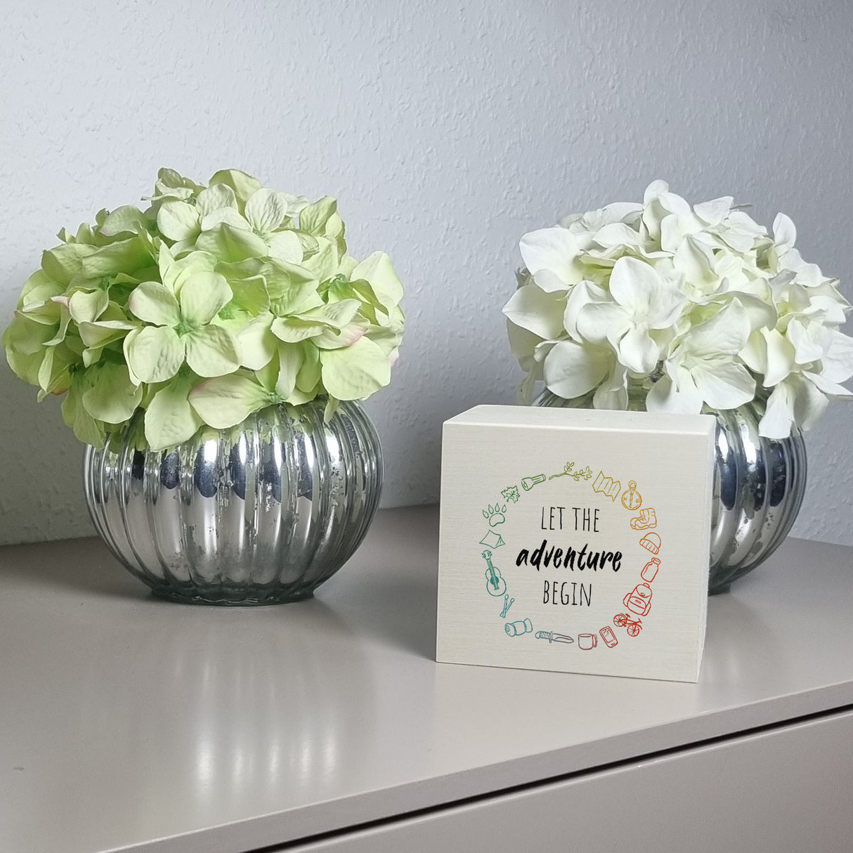 Spardose mit Campingmotiven in bunten Farben - Let the adventure begin