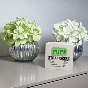 Spardose aus Keramik für Familien mit lustigem Spruch - Pups Strafkasse