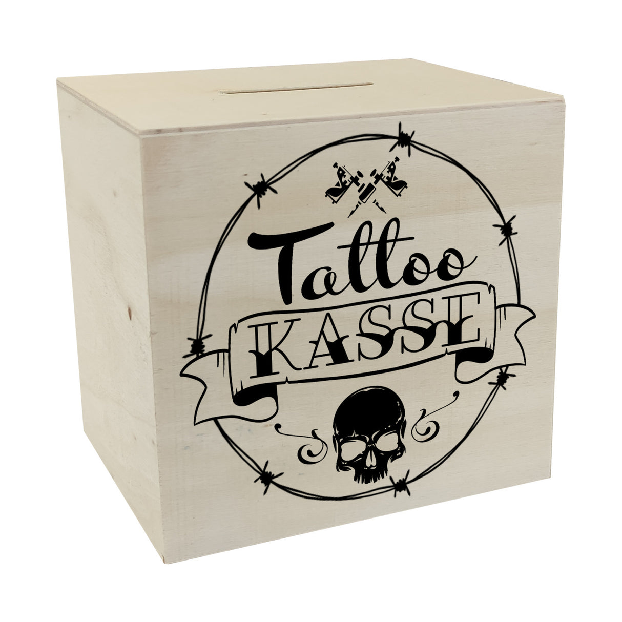 Spardose aus Keramik mit coolen Tattoo-Motiven - Tattookasse