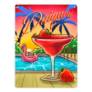Daiquiri Metallschild - The Cocktail Series - Retro Drink Motiv