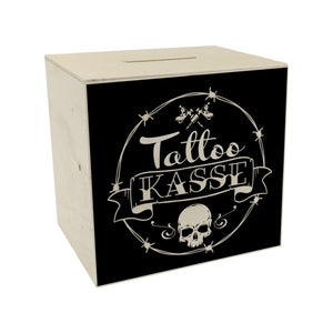 Spardose aus Keramik mit coolen Tattoo-Motiven - Tattookasse