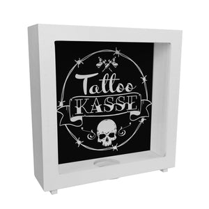 Spardose aus Keramik mit coolen Tattoo-Motiven - Tattookasse