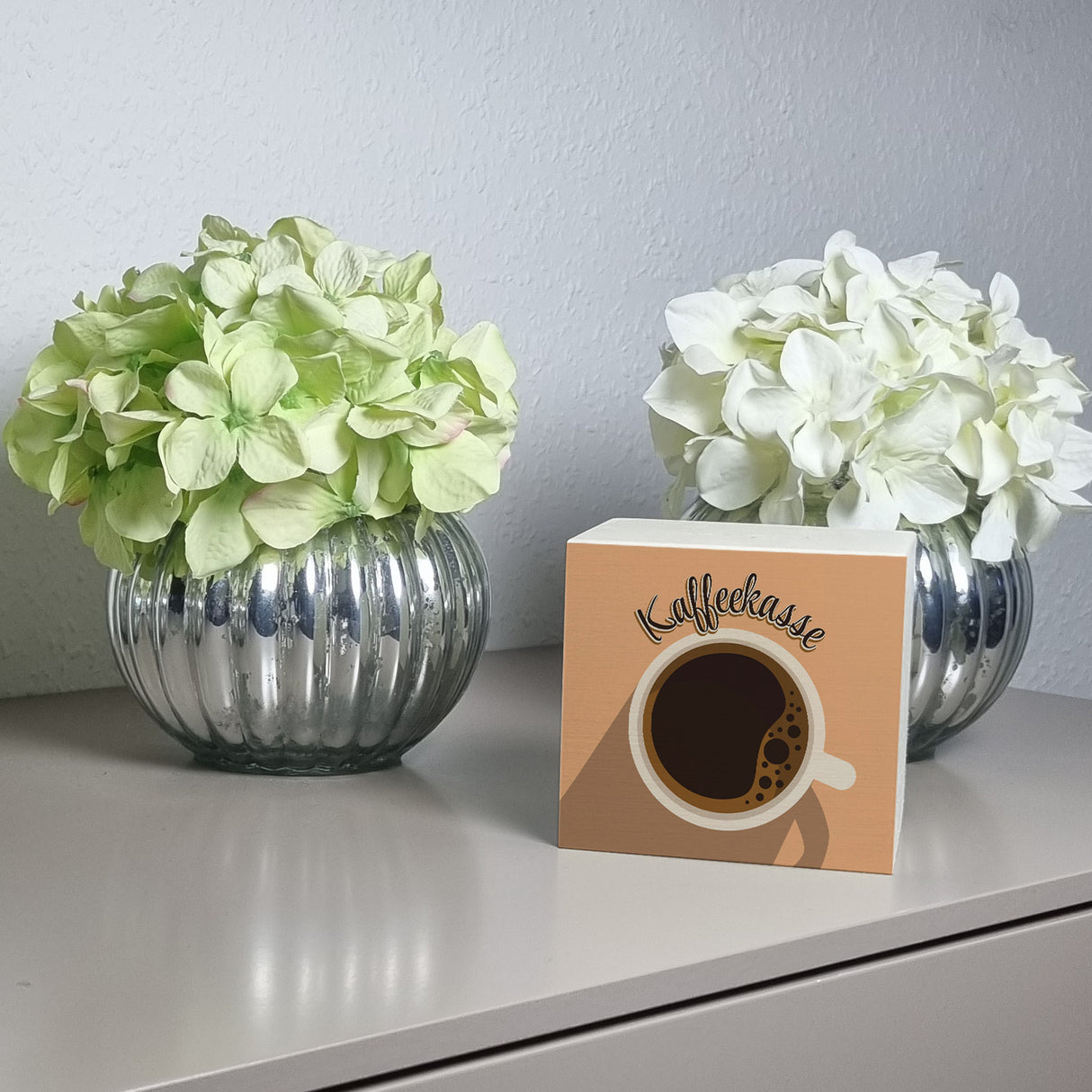 Spardose mit Kaffeetassenmotiv - als Kaffeekasse für Frisöre und Restaurants