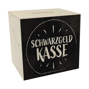 Spardose aus Keramik für Taschengeld mit lustigem Spruch - Schwarzgeld Kasse
