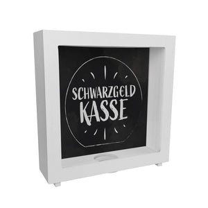 Spardose aus Keramik für Taschengeld mit lustigem Spruch - Schwarzgeld Kasse
