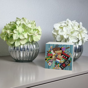 Spardose aus Keramik im Koffer Design mit Stickeroptik aus verschiedenen Ländern