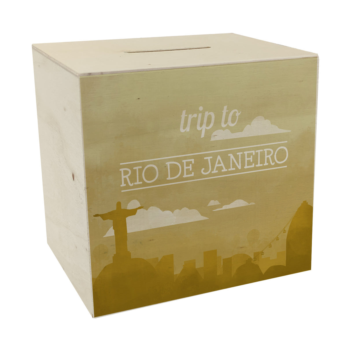 Spardose mit schönem Motiv und Text - Trip to Rio de Janeiro
