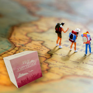 Spardose mit schönem Motiv und Text - Trip to Amsterdam