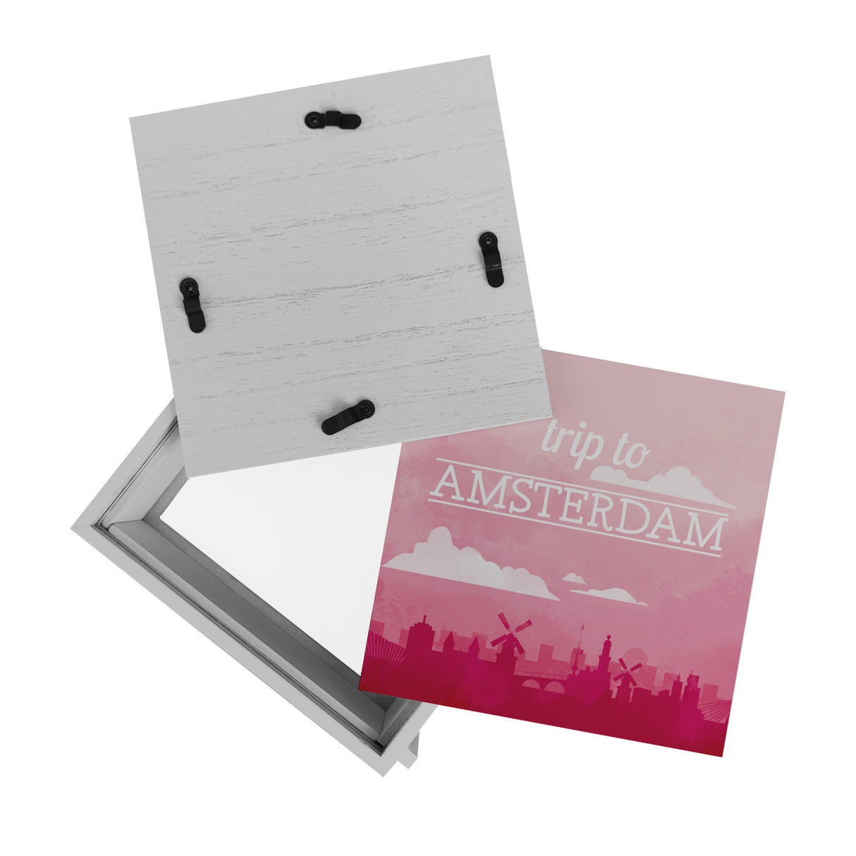 Spardose mit schönem Motiv und Text - Trip to Amsterdam