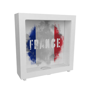 Spardose mit Frankreich-Flagge im Used Look - Sparschwein für Urlauber