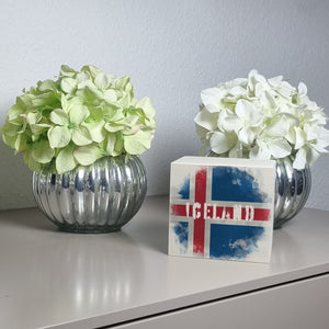 Spardose mit Island-Flagge im Used Look - Sparschwein für Urlauber