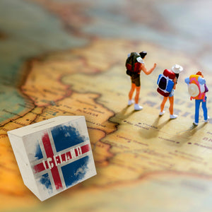 Spardose mit Island-Flagge im Used Look - Sparschwein für Urlauber