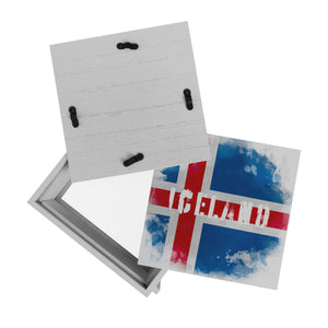 Spardose mit Island-Flagge im Used Look - Sparschwein für Urlauber