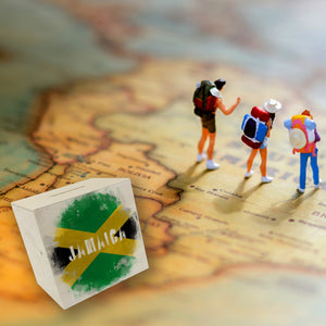 Spardose mit Jamaika-Flagge im Used Look - Sparschwein für Urlauber
