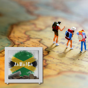Spardose mit Jamaika-Flagge im Used Look - Sparschwein für Urlauber