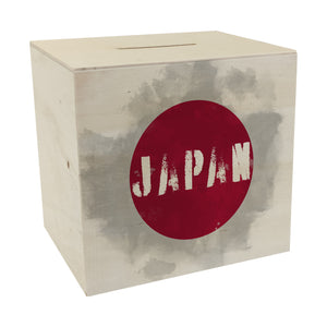 Spardose mit Japan-Flagge im Used Look - Sparschwein für Urlauber