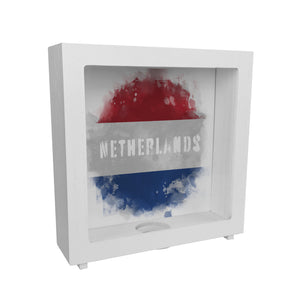 Spardose mit Niederlande-Flagge im Used Look - Sparschwein für Urlauber