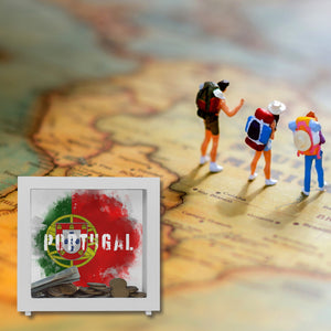 Spardose mit Portugal-Flagge im Used Look - Sparschwein für Urlauber