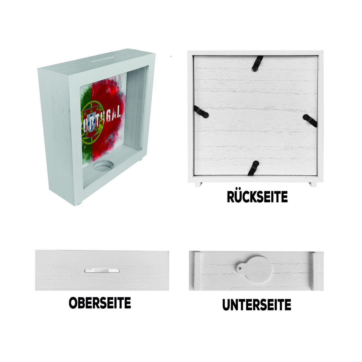 Spardose mit Portugal-Flagge im Used Look - Sparschwein für Urlauber