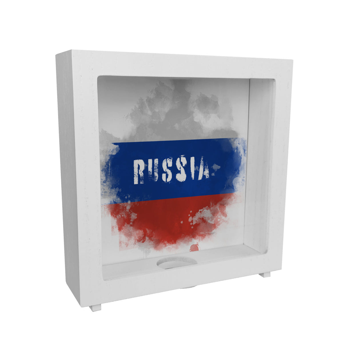 Spardose mit Russland-Flagge im Used Look - Sparschwein für Urlauber