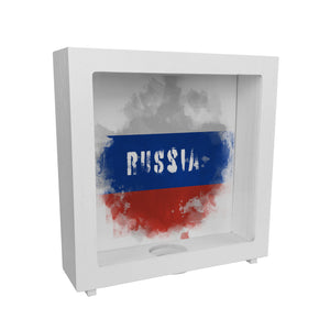 Spardose mit Russland-Flagge im Used Look - Sparschwein für Urlauber