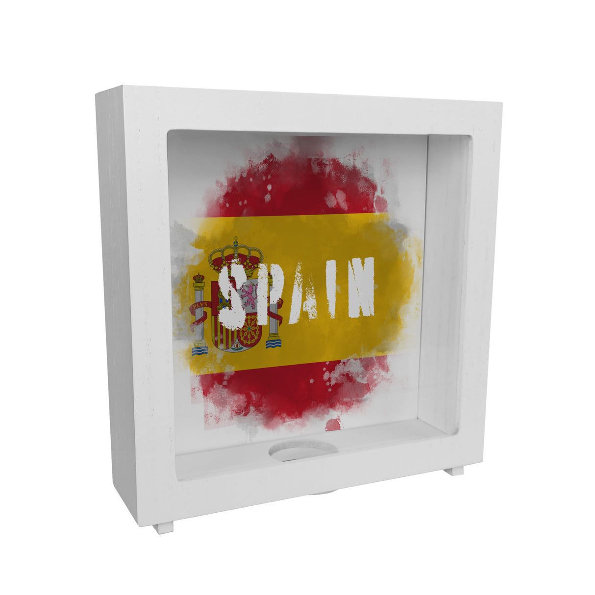 Spardose mit Spanien-Flagge im Used Look - Sparschwein für Urlauber