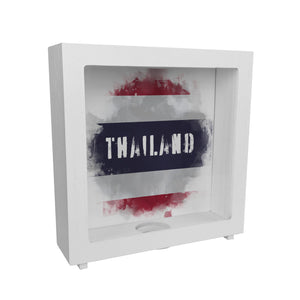 Spardose Thailand-Flagge im Used Look - Sparschwein für Urlauber