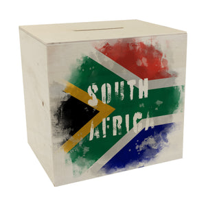 Spardose Südafrika-Flagge im Used Look - Sparschwein für Urlauber